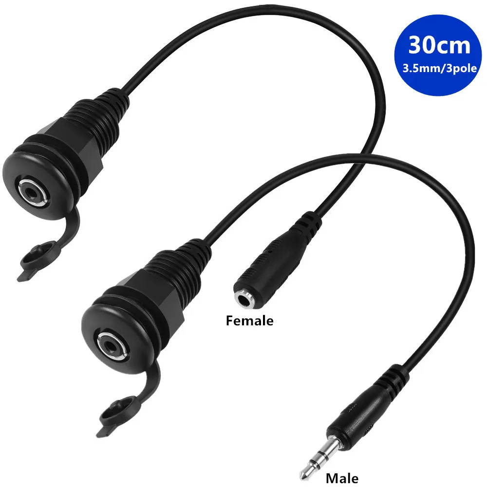 Trs Cable - 3,5-mm-Gewindekabel, wasserdicht, 1/8 Zoll Stecker auf
