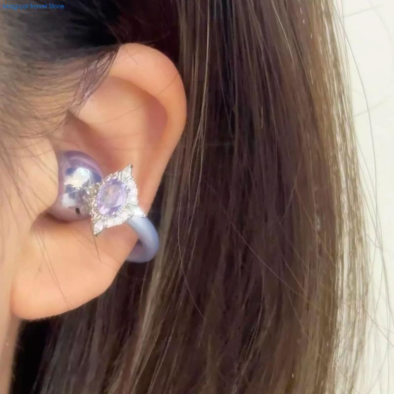 Diy Headphone - N2UB Offener Ohrclip mit schimmernden Kristallen,