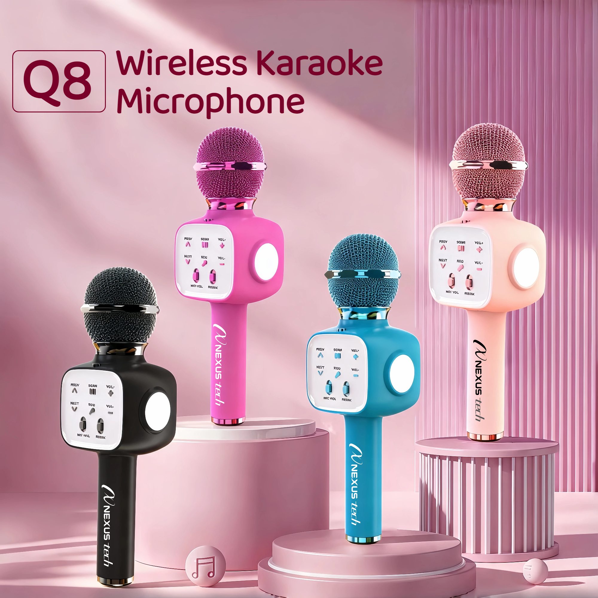 Condenser Microphone Kit - Halloween Premium Kabelloses Karaoke-Gesangsmaschine Bluetooth 5.2