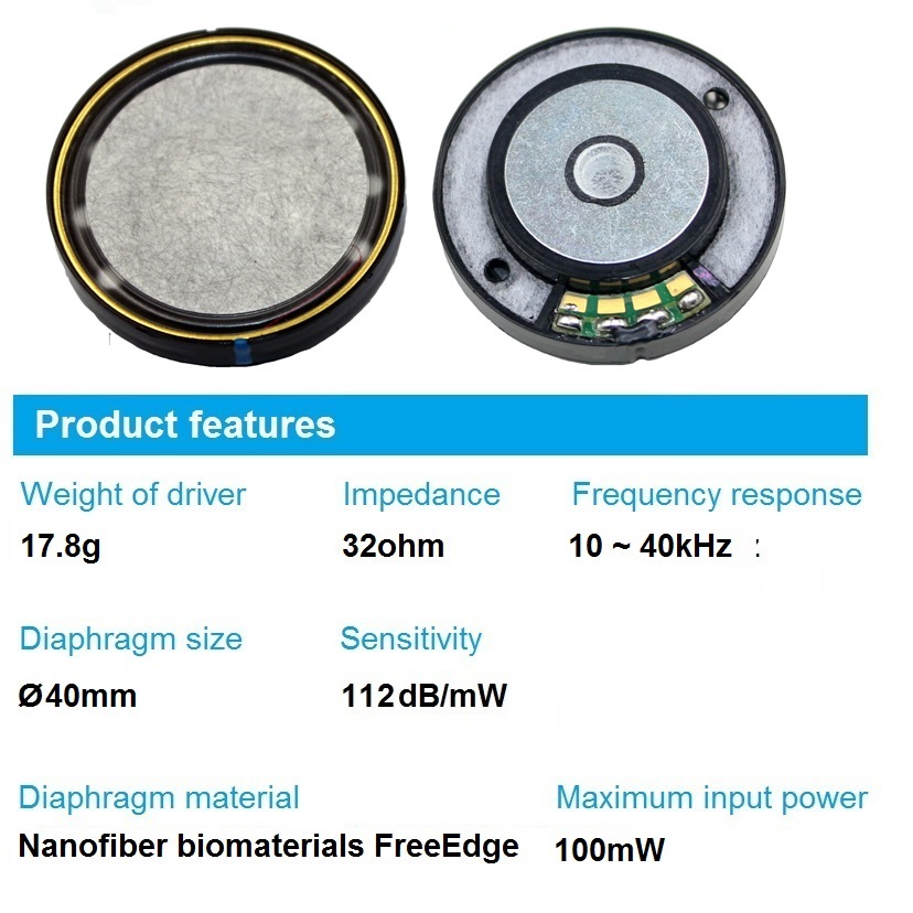 Hifi Full Range Unit 40mm Kopf – Headphone Parts Bewertung und Preis